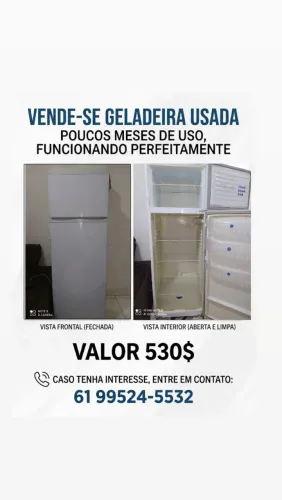 GELADEIRA POUCOS MESES DE USO