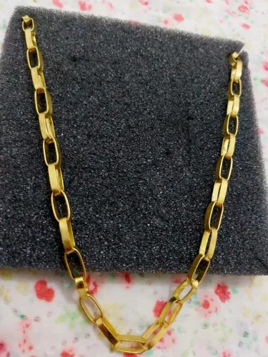 Corrente moeda banhada a ouro