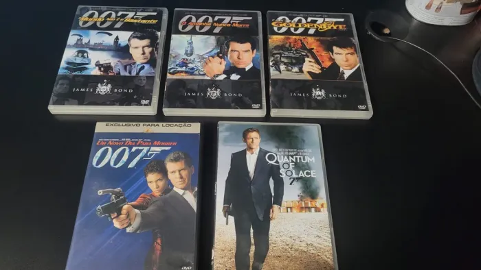 Combo 5 DVDs 007 James Bond Pierce Brosnan Daniel Craig Original Coleção