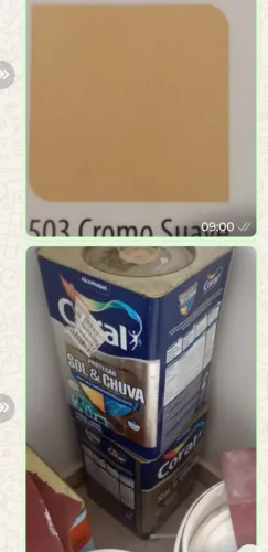 Tintas emburachadas impermeável externa coral cromo suavel estado nova 2 latas 18litros.