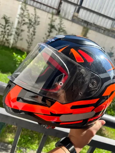 Capacete LS2 FF353 Rapid Original Conservado Preto e Laranja