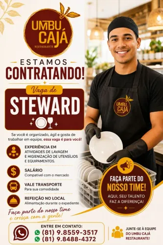 Vaga de Serviço Gerais!