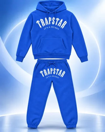 Conjunto Moletom Trapstar Azul - Calça + Blusa - Novo