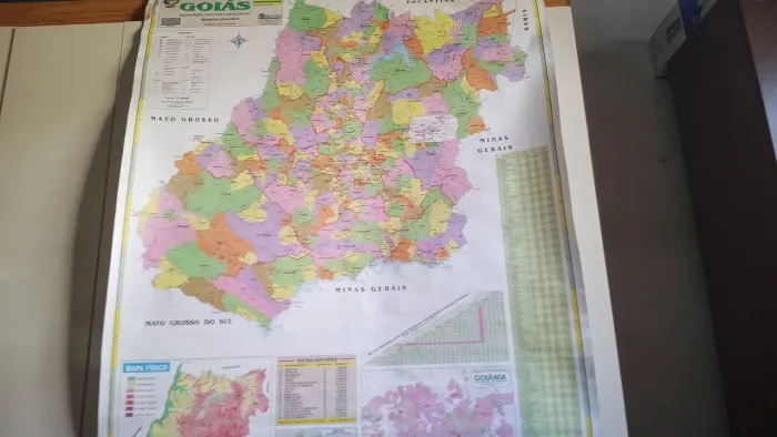 Mapa banner cartográfico do Estado de Goiás