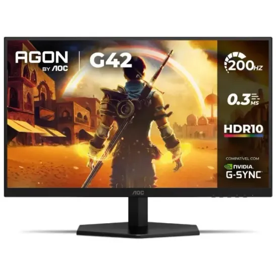 Monitor Gamer Tela 27"antirreflexo Widescreen IPS Full HD Aoc 200Hz 0,3Ms 27G42he