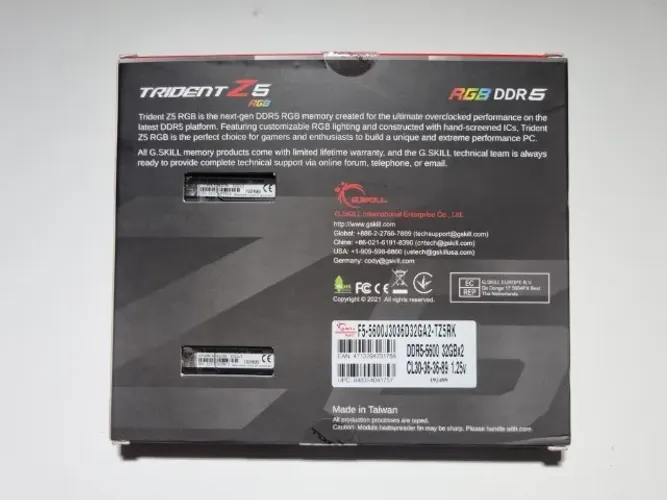 G.Skill Trident Z5 RGB DDR5 64GB (2x32GB) 5600MHz CL30 - Open Box