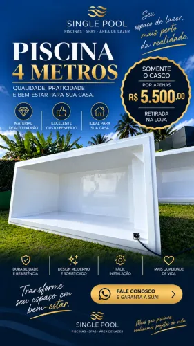 ? OPORTUNIDADE ? PISCINA 4 METROS POR R$ 5.500,00!