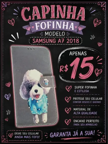 CAPINHA CELULAR MODELO SAMSUNG A7 2018