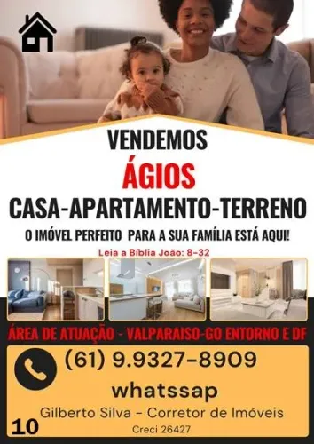 Adquirimos e Vendemos Ágios de: Casa, Aptº e Terreno em Valparaiso de Goias, DF e Entorno!