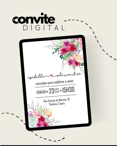 Convites Identidade Visual Casamento Infantil