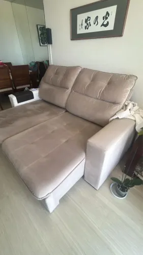 Sofá retrátil pouco tempo de uso 2 lugares Rio Decor