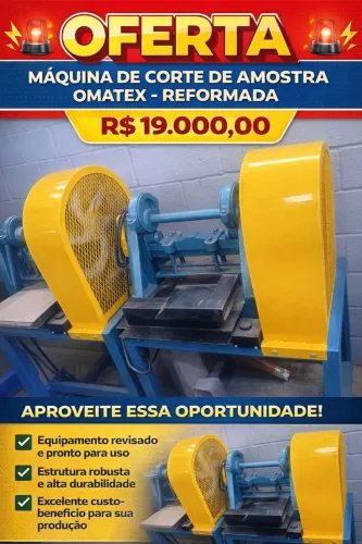 Máquina corte de amostra tecidos 