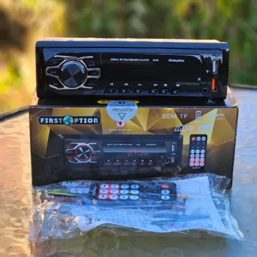 Mp3 Player First Option para Carro - Bluetooth, pen drive e aplicativo