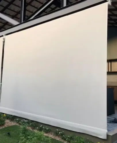 Vendo toldo cortina c/ manivela 3,5m x 1,80. Branco