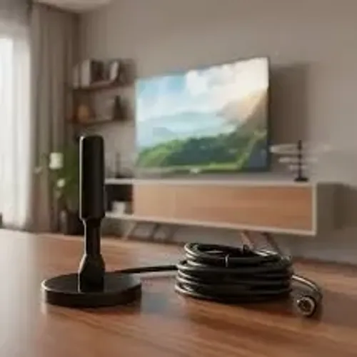 Antena para Televisão TV digital com cabo de 5m a Prova d'água INTERNA e EXTERNA
