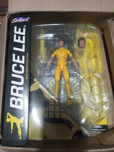 Bruce lee diamond select yellow jumpsuit boneco figura lacrado