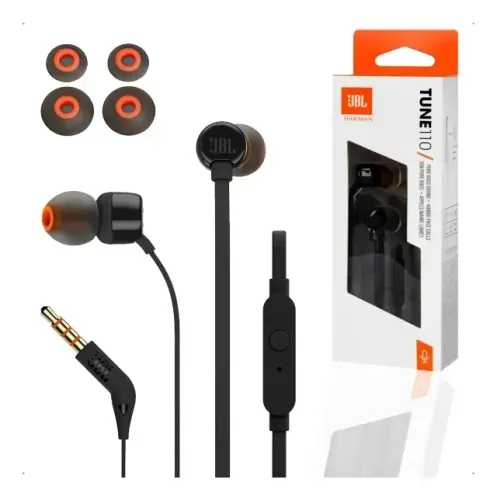 Fone De Ouvido Intra Auricular Microfone T110 Preto - Jbl
