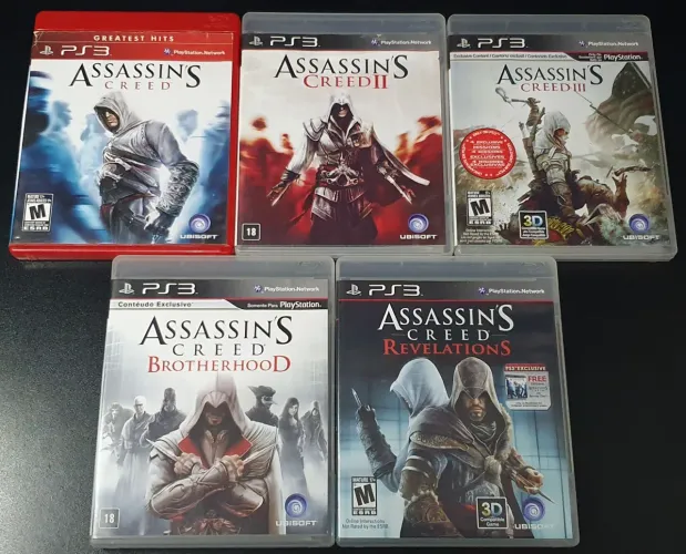 LOTE JOGOS PS3 ASSASSINS CREED PS3