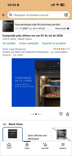 FORNO ELÉTRICO DE EMBUTIR