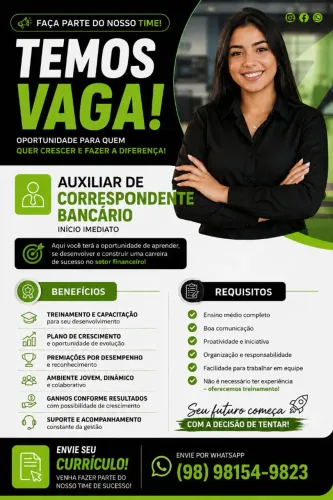 OPORTUNIDADE DE EMPREGO