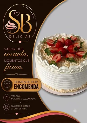 Bolos, empadas, sorvetes, tortas etc.