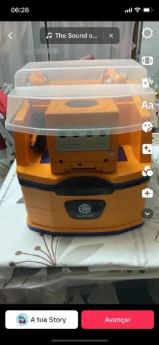 Game cube laranja + rack da edição 