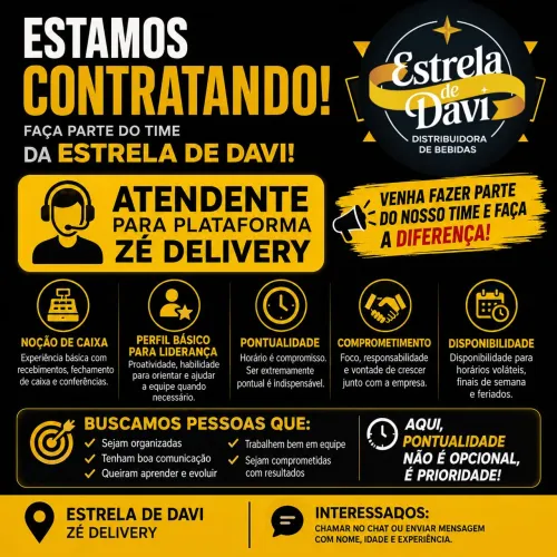 Atendente / caixa - Zé Delivery