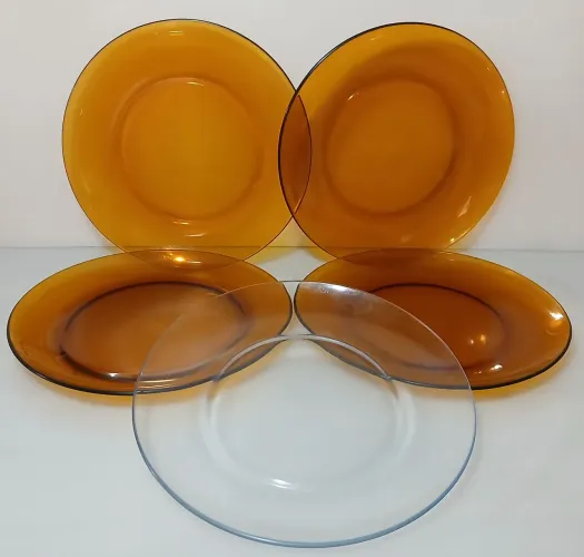 Kit com 5 pratos rasos duralex 22,5cm