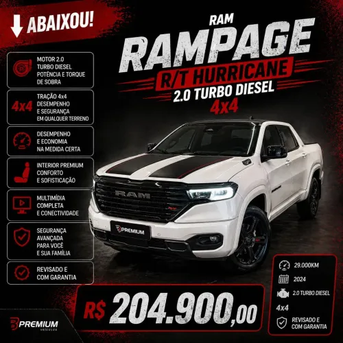 Ram Rampage R/T Hurric. 4 2.0 TB CD 4X4 Aut. 2024