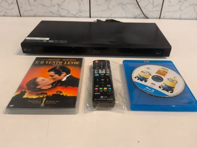 BLU-RAY LG BP-220N FUNCIONANDO + FILMES - CONTROLE - LEIA A DESCRIÇÃO