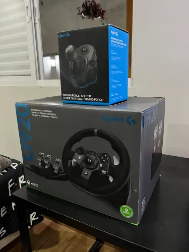 Volante Logitech G923 + Câmbio + suporte 