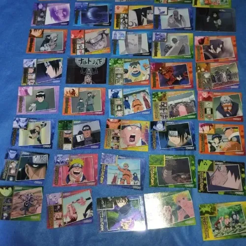 Lote com 74 Cartas Colecionáveis de Naruto Panini 2002 - Way of The Ninja