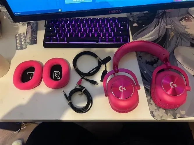 HEADSET LOGITECH G PRO X2 ROSA SEM FIO