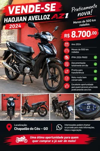 **HAOJIAN AVELLOZ AZ1 2024*<br><br> **R$ 8.700**<br>