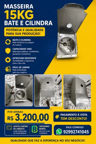 Masseira 15kg Bate é Cilindrada!