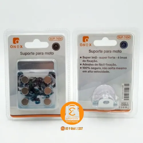 Suporte com Imã Magnético super forte para Moto, 6 Imãs para fixação do celular