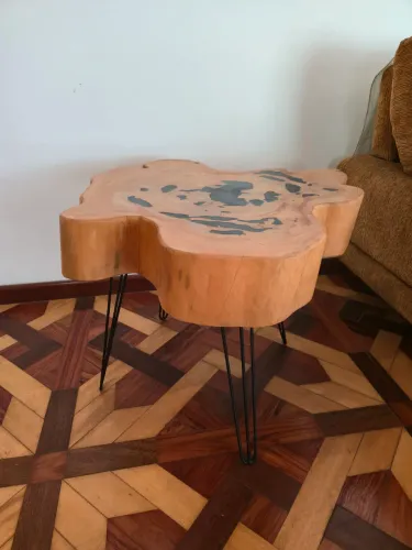Mesa de Apoio de tronco de árvore 