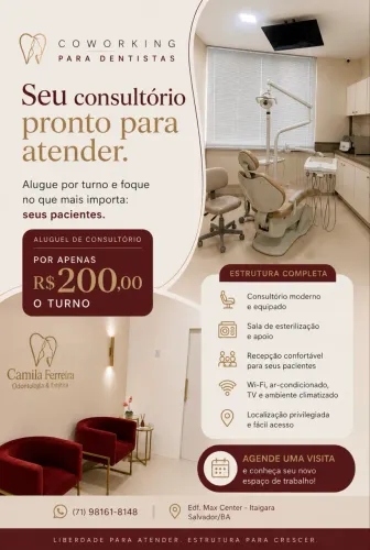 Alugo turno/diária para dentista