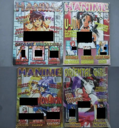 lote 4 revistas adultas Anime Hanime Animax