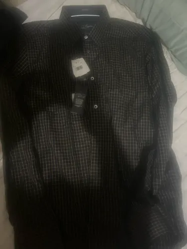 camisa social manga longa, preta. Nova.