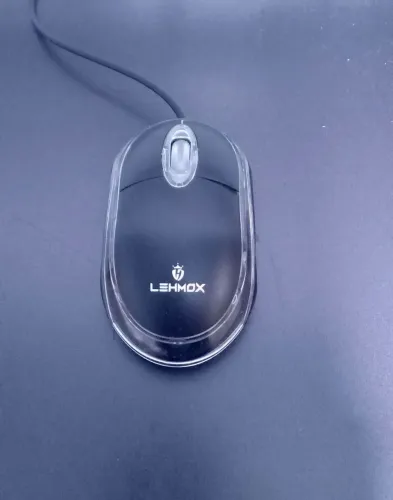 Mouse Lehmox USB óptico preto - testado e funcionando