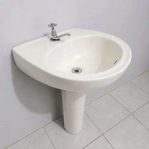 Pia em cerâmica para banheiro