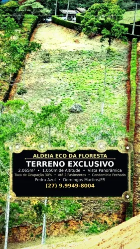 Lote/Terreno para venda com 2065 metros quadrados em Aracê - Domingos Martins - Espírito S