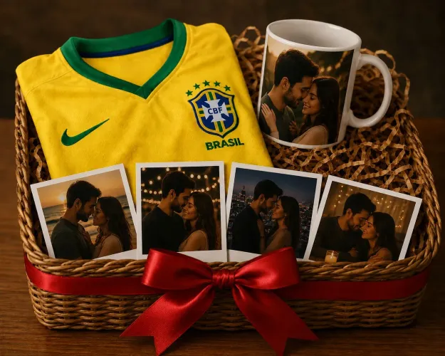 Camisa do Brasil, presente dia dos namorados,cesta.