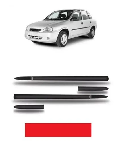 Friso Lateral Corsa classic 4 Portas Preto Modelo Original osded hjicv