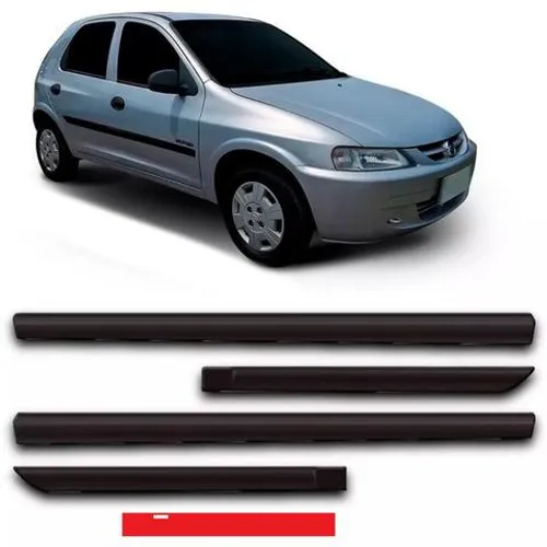 Friso Lateral celta 2000 ate 2006 4 Portas Preto Modelo Original osded hjicv