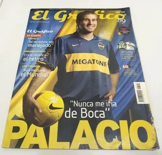 Revista Argentina El Grafico Futebol Boca Palacio
