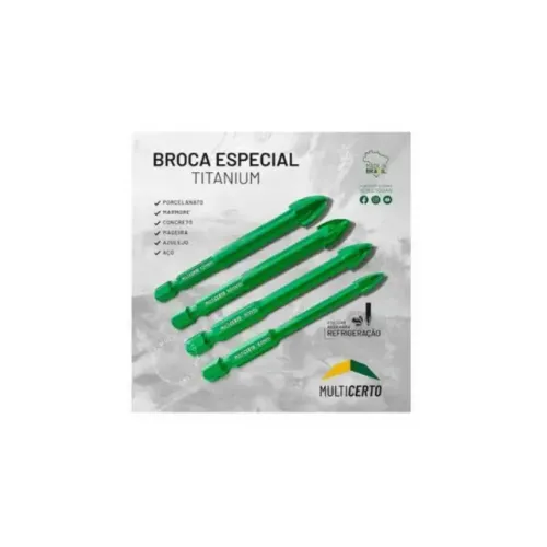 Broca Especial Titanium Multicerto 