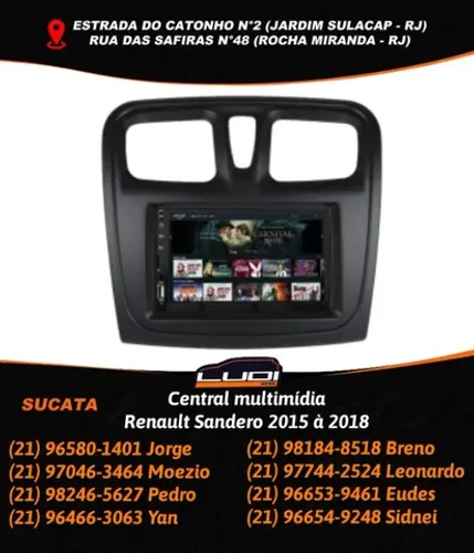 Central multimídia Renault Sandero 2015 à 2018