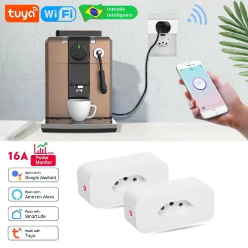 Tomada Inteligente Wifi Smart 16a App Alexa Google Home